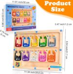 ماز مغناطیسی رنگی و عددی Apeso Montessori برای پسران و دختران 3 تا 5 ساله - تخته پازل چوبی کودک نوپا برای یادگیری، شمارش و توسعه مهارت های حرکتی ظریف - Image 4