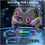 جوی استیک کامپیوتر SPNOR Gamepad با تریگرهای هال جوی استیک جلوه هال/ محرک رزونانس خطی/روشنایی RGB - بدون استیک دریفت، بدون منطقه مرده - کار برای رایانه های شخصی ویندوز، اندروید، استیم و سوئیچ - Image 2