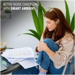 JBL Wave Beam 2 Noise Canceling Adaptive with Smart Ambient True Wireless Earbuds، باس عمیق، Comfort Fit، باتری 40H، هندزفری + VoiceAware، مقاوم در برابر آب و گرد و غبار - JBLWBEAM2WHT، سفید - Image 4