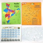 Imagimake: Mapology India با پایتخت ایالت - آموزش ایالات هند به همراه سرمایه - پازل سرگرم کننده اره منبت کاری اره مویی - اسباب بازی آموزشی برای کودکان بالای 5 سال - Image 2