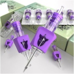 سوزن کرم‌چاله تاتو 20 عدد سوزن کارتریج تاتو 5RL سوزن کارتریج دور آستر یکبار مصرف Finger Ledge Cartridges Compatible with Tattoo Gun Machine Tattoo Supplies 1205RL - Image 4