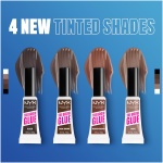 آرایش حرفه ای NYX The Brow Glue Extreme Hold Eebrow Setting ژل، ماندگاری 16 ساعته، فرمول گیاهی، پوشش طبیعی، اعمال برس، سایه: شفاف (01) - Image 4