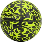 AND1 Fantom Graffiti Rubber Basketball Game Ready، 27.5 اینچ، سایز جوانی 5، ساخته شده برای داخل و خارج از منزل، فروخته شده تخلیه شده (پمپ شامل نمی شود)، ولت - Image 2