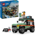 مجموعه اسباب بازی کامیون کوهستانی آفرود LEGO City 4x4 - ساخت اسباب بازی برای پسران و دختران 6 سال به بالا - ایده های سرگرم کننده هدیه برای تولدها و تعطیلات - شامل. یک مینی فیگور و لوازم جانبی - 60447