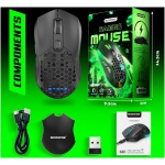 ماوس بی سیم G28 حالت دوگانه، موس کامپیوتر 2.4G + BT5.1 USB با قابلیت تنظیم 6 سطح 4800 DPI، 12 ماه گارانتی، دستگیره های ارگونومیک، 6 دکمه قابل حمل برای رایانه شخصی، کروم بوک، مک (مشکی، بی سیم) - Image 3