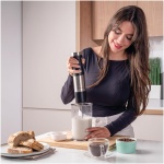 مخلوط کن دستی با موتور 1200 واتی DC Nutricook با لیوان 700 میلی لیتری، کاسه خردکن 500 میلی لیتری، تیغه های فولادی ضد زنگ، ویسک با سرعت متغیر 20 ترکیبی 4 در 1، خرد کن، همزن، کف، HB100ME، 2 سال گارانتی - Image 4