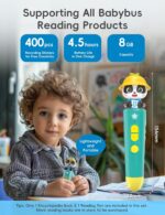 مجموعه قلم سخنگو BabyBus با دایره المعارف، کتاب آموزشی اولیه برای کودکان با زبان عربی و انگلیسی، اسباب بازی آموزشی الکترونیکی تعاملی برای کودکان نوپا 1-4، هدایای ایده آل برای پسران و دختران - Image 3
