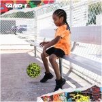 AND1 Fantom Graffiti Rubber Basketball Game Ready، 27.5 اینچ، سایز جوانی 5، ساخته شده برای داخل و خارج از منزل، فروخته شده تخلیه شده (پمپ شامل نمی شود)، ولت - Image 3