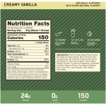 پودر پروتئین گیاهی 100% استاندارد طلایی Optimum Nutrition (ON)، بدون گلوتن، پروتئین گیاهی برای حمایت و ریکاوری عضلات با اسیدهای آمینه - وانیل خامه ای، 740 گرم، 20 وعده - Image 3