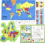 Imagimake Mapology ایالات متحده و نقشه جهان پازل با پرچم، پایتخت و برچسب | اسباب بازی های آموزشی برای کودکان 5-7 | آموزش پازل جغرافیا برای کودکان 8 تا 12 ساله | هدایای عید پاک برای کودکان | اسباب بازی های عید پاک - Image 2