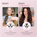 TYMO ROVY Hair Waver Crimper - فر کننده مو، اتو فر کننده عمیق، چوب فر کننده یونی با بشکه تورمالین سرامیکی برای زنان، ضد جوش، سریع و آسان، ولتاژ دوگانه، صورتی 25 میلی متر - Image 3