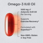 مکمل روغن کریل اسپورتس ریسرچ (Sports Research Krill Oil) ۱۰۰۰ میلی‌گرم – سرشار از امگا ۳، فسفولیپیدها و آستاگزانتین، ۶۰ سافت‌ژل - Image 2