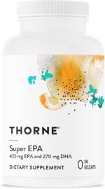 مکمل روغن ماهی امگا ۳ تورن (THORNE) Super EPA – حاوی EPA و DHA از ماهی‌های صید پایدار برای حمایت از سلامت مغز، پوست، مفاصل و قلب، ۹۰ سروینگ