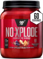 مکمل پیش‌تمرین نیتریک اکساید BSN N.O.-Xplode Fruit Punch 2.45 lb با طعم پانچ میوه _ 60 سروینگ