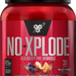 مکمل پیش‌تمرین BSN N.O.-XPLODE با کراتین و بتاآلانین، طعم پانچ میوه – ۳۰ سروینگ