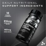 مولتی‌ویتامین پلاتینیوم ماسل‌تک (MuscleTech Platinum Multivitamin) – حاوی ۱۸ ویتامین و ماده معدنی برای حمایت از سیستم ایمنی و سلامت روزانه، ۹۰ کپسول - Image 4