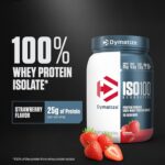 پروتئین وی ایزوله دایماتایز ISO100 با طعم توت‌فرنگی – ۶۱۰ گرم، ۲۰ سروینگ - Image 2