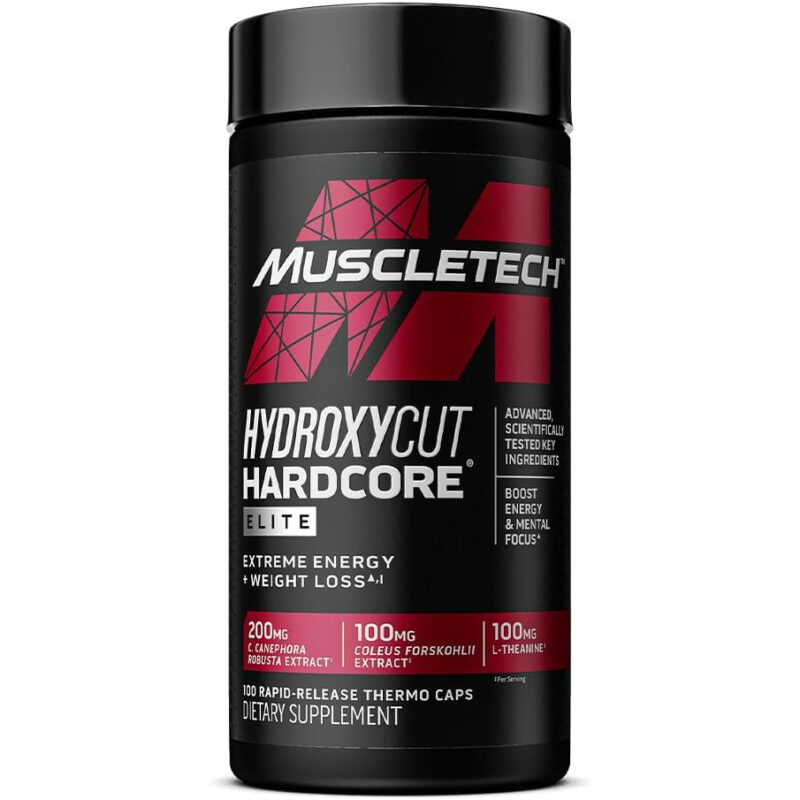 کپسول چربی‌سوز Hydroxycut Hardcore Elite ماسل‌تک – ۱۰۰ کپسول