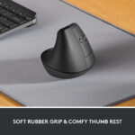 ماوس ارگونومیک عمودی Logitech Lift بی‌سیم – بلوتوث و گیرنده Logi Bolt، مناسب ویندوز، مک و آیپد، رنگ گرافیتی - Image 2