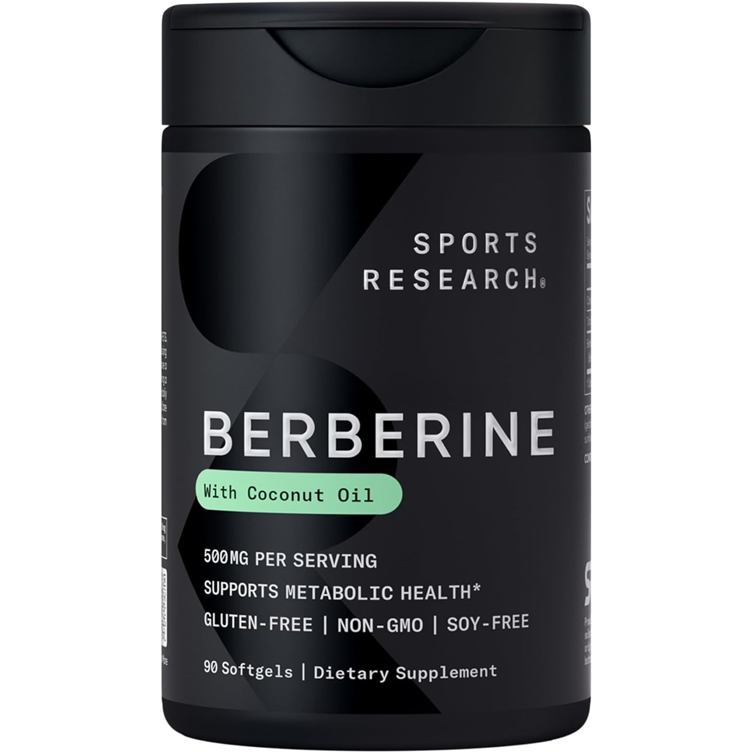 61GUxPIdynL._AC_SL1500_ مکمل بربرین اسپورتس ریسرچ (Sports Research Berberine) ۵۰۰ میلیگرم با روغن نارگیل – ۹۰ سافتژل - Image 1