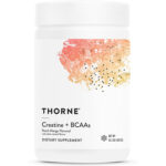 کراتین + BCAA تورن (THORNE Creatine + BCAAs) با طعم هلو و انبه – کراتین مونوهیدرات میکرونایزد و آمینواسیدهای شاخه‌دار، ۳۰ سروینگ
