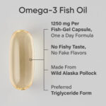 امگا ۳ روغن ماهی Triple Strength اسپورتس ریسرچ (Sports Research Omega-3 Fish Oil) – فرم تری‌گلیسرید، ۱۲۵۰ میلی‌گرم، ۱۸۰ سافت‌ژل - Image 2