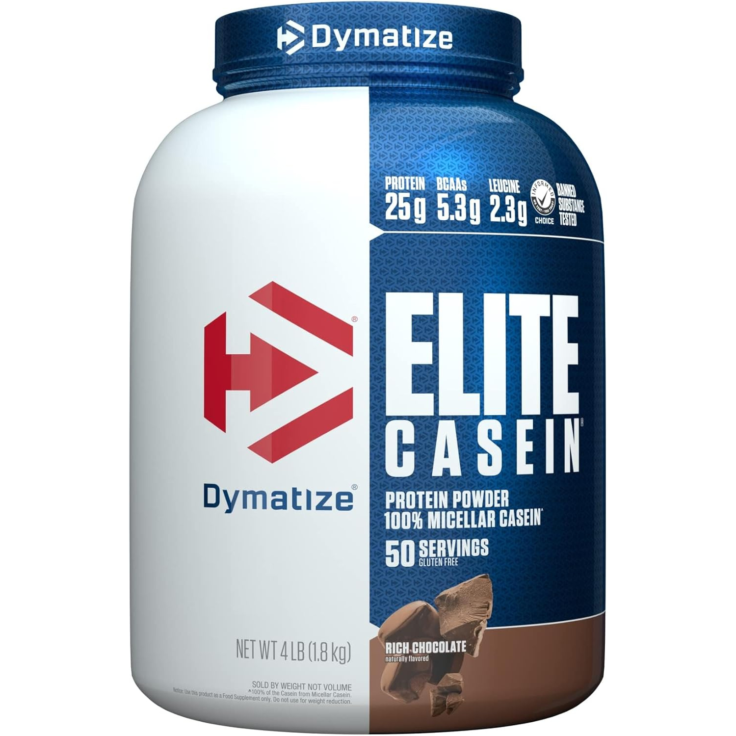 71gRVqUc9OL._AC_SL1500_ پروتئین کازئین الیت دایماتایز (Dymatize Elite Casein) با طعم شکلات غنی – ۱.۸ کیلوگرم - Image 1
