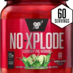 پری‌ورک‌اوت BSN N.O.-XPLODE با طعم سیب سبز – مکمل انرژی و افزایش عملکرد ورزشی، حاوی کراتین و بتا آلانین، ۶۰ سروینگ