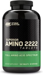 قرص آمینو 2222 اپتیموم نوتریشن (Optimum Nutrition Superior Amino 2222) – حاوی آمینواسیدهای ضروری (EAAs)، ۱۶۰ عددی