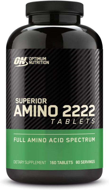 قرص آمینو 2222 اپتیموم نوتریشن (Optimum Nutrition Superior Amino 2222) – حاوی آمینواسیدهای ضروری (EAAs)، ۱۶۰ عددی