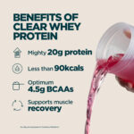 پروتئین کلیر وی ایزوله مای‌پروتئین (Myprotein Clear Whey Isolate) با طعم مارول تمشک و توت‌فرنگی – ۵۰۰ گرم، بدون گلوتن - Image 3