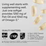 امگا ۳ روغن ماهی Triple Strength اسپورتس ریسرچ (Sports Research Omega-3 Fish Oil) – فرم تری‌گلیسرید، ۱۲۵۰ میلی‌گرم، ۱۸۰ سافت‌ژل - Image 4
