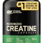 کپسول کراتین مونوهیدرات میکرونیزه Optimum Nutrition، کتو دوستانه، 2500 میلی گرم، 100 کپسول