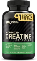 کپسول کراتین مونوهیدرات میکرونیزه Optimum Nutrition، کتو دوستانه، 2500 میلی گرم، 100 کپسول