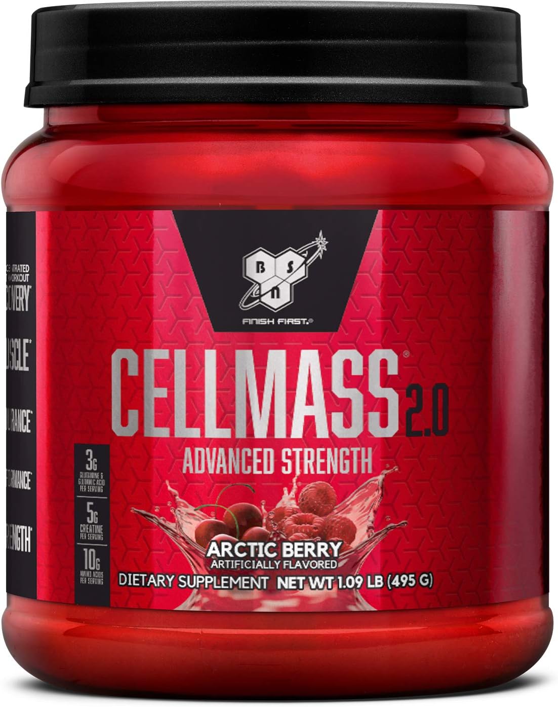 71qykILf0GL._AC_SL1400_ مکمل ریکاوری پس از تمرین BSN CellMass 2.0 با طعم آرکتیک بری – حاوی کراتین، BCAA و گلوتامین، مناسب رژیم کتو، ۲۵ سروینگ - Image 1