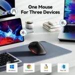 ماوس ارگونومیک TECKNET، ماوس عمودی بلوتوث بی سیم، ردیابی نوری 4800 DPI، 6 DPI قابل تنظیم، کلیک های آرام، 2.4 گیگاهرتز با گیرنده USB A، 6 دکمه، سازگاری گسترده (تک حالت) - Image 2