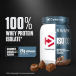 پودر پروتئین Dymatize ISO100 با طعم شکلات گورمه (Gourmet Chocolate) – ۶۴۰ گرم، ۲۰ سروینگ - Image 2