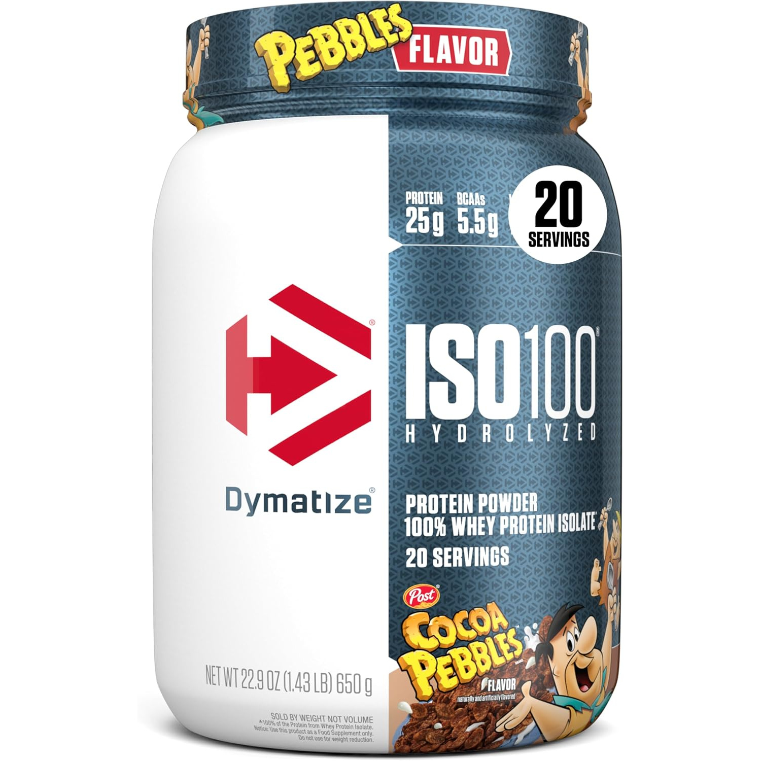 81enJAjkPpL._AC_SL1500_ پودر پروتئین Dymatize ISO100 با طعم Cocoa Pebbles – ۶۵۰ گرم، ۲۰ سروینگ - Image 1