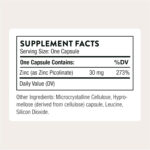 مکمل زینک THORNE Zinc Picolinate 30 mg – زینک پیکولینات با جذب بالا، ۱۸۰ کپسول - Image 2