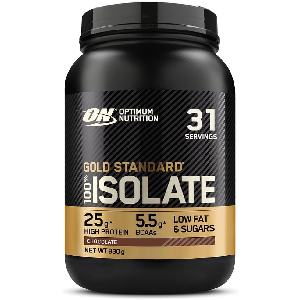61lHjAx-moL._AC_SL1000_ پودر پروتئین Optimum Nutrition (ON) Gold Standard 100% Isolate – طعم شکلات، ۹۳۰ گرم - Image 1