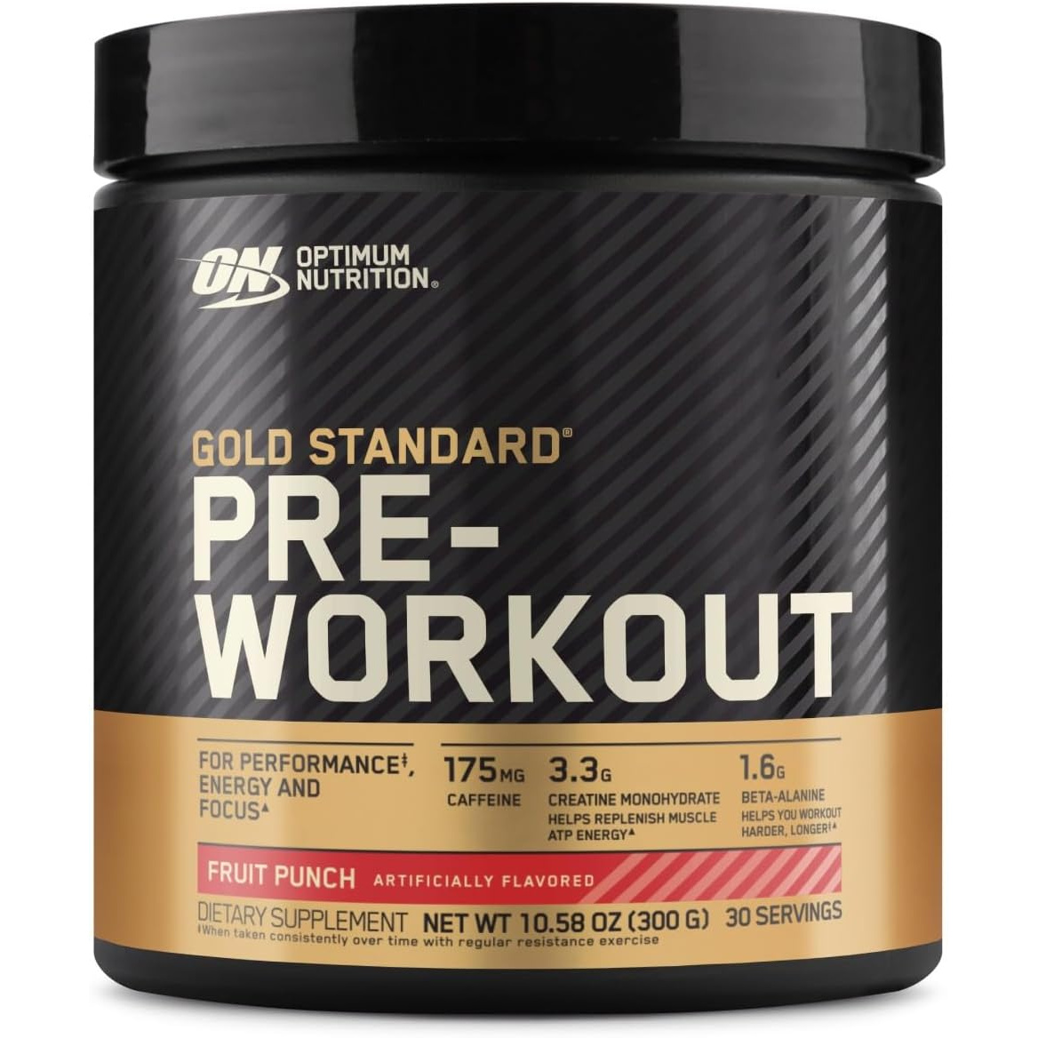 61lZAyFLdjL._AC_SL1500_ پودر پریورکاوت Optimum Nutrition (ON) Gold Standard Pre-Workout – طعم Fruit Punch، ۳۰ سروینگ - Image 1