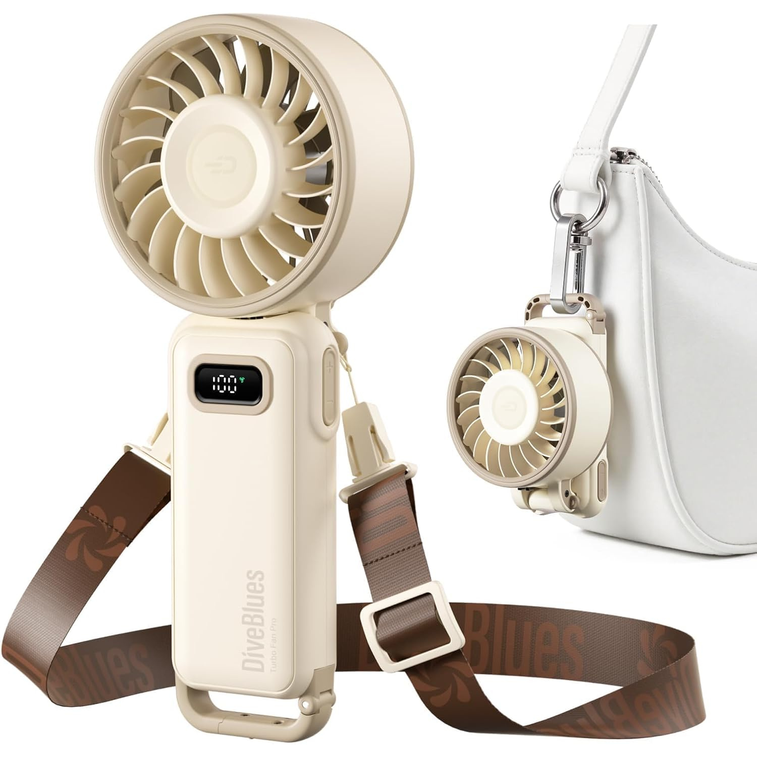 61sXS5vxegL._AC_SL1500_ پنکه دستی Diveblues Turbo Fan – ۱۰۰ سطح سرعت، جریان هوای قوی ۷.۴ متر بر ثانیه، تاشو و ۴ کاره - Image 1