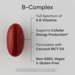 مکمل ویتامین B-Complex Sports Research – فرمول کامل وگان، ۶۰ سافت‌ژل گیاهی - Image 2