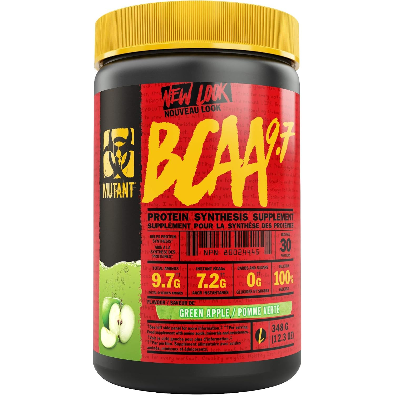 81AzkOOFwNL._AC_SL1500_ پودر آمینواسید و BCAA موتانت MUTANT BCAA 9.7 – حاوی آمینواسیدهای میکرونایز و الکترولیت، طعم Green Apple، ۳۴۸ گرم - Image 1