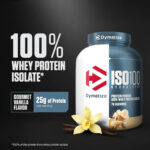 پودر پروتئین Dymatize ISO100 0 Carb Whey – طعم Gourmet Vanilla، وزن 2.3 کیلوگرم - Image 2