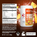 پودر پری‌ورک‌اوت Dymatize Energyze – طعم Peach Mango، حاوی ۱۵۰ میلی‌گرم کافئین و ۵ گرم BCAA، ۳۰ سروینگ - Image 4