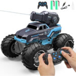 ماشین کنترلی آمفیبیوس و قایق RC – ماشین استانت 4WD با قابلیت حرکت روی آب و پرتاب آب