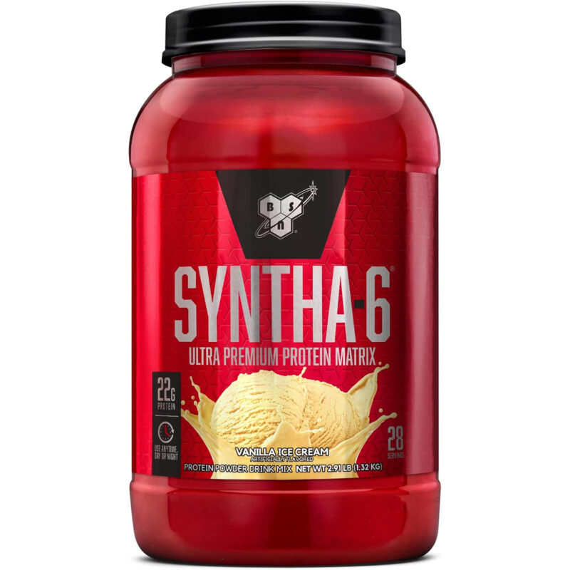 پودر پروتئین BSN Syntha-6 Ultra Premium Protein Matrix – وانیل بستنی، ۱.۳۲ کیلوگرم، ۲۸ سروینگ